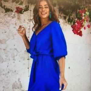 Vici royal blue wrap dress size small